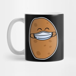 Cute Potato Wearing A Face Mask Mug